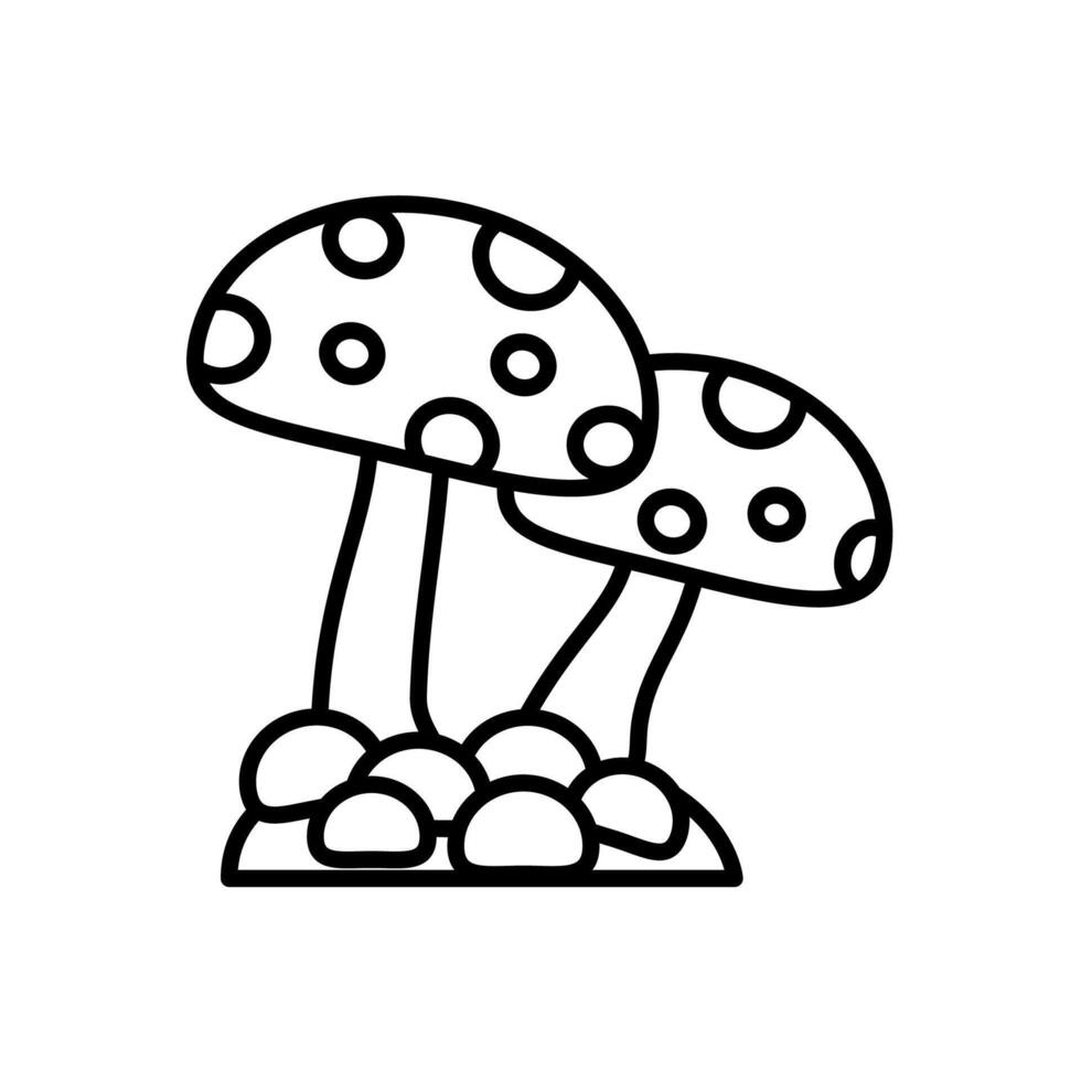 Mushroom or fungus clump icon vector