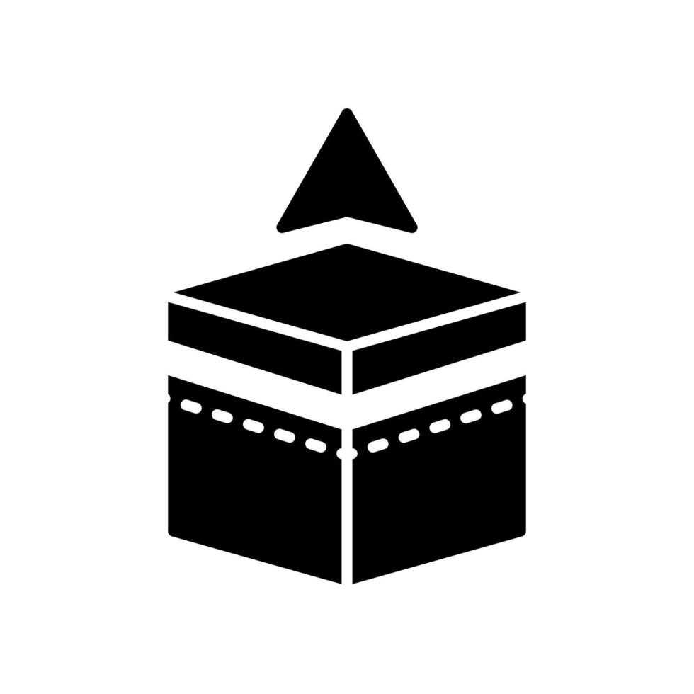Qibla compass icon for determining the direction to Mecca vector