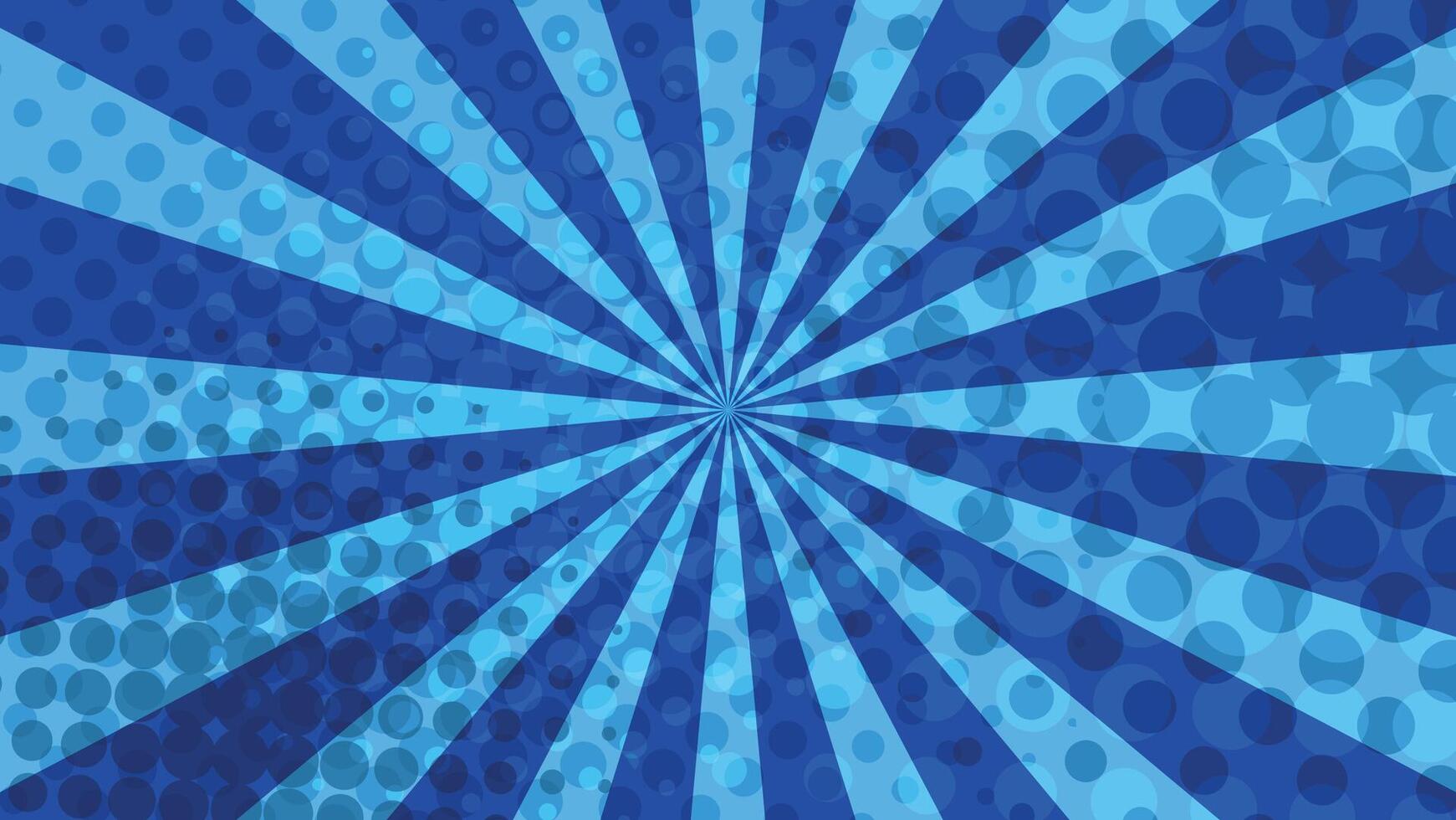 abstract blue sunburst background with dots decoration vector