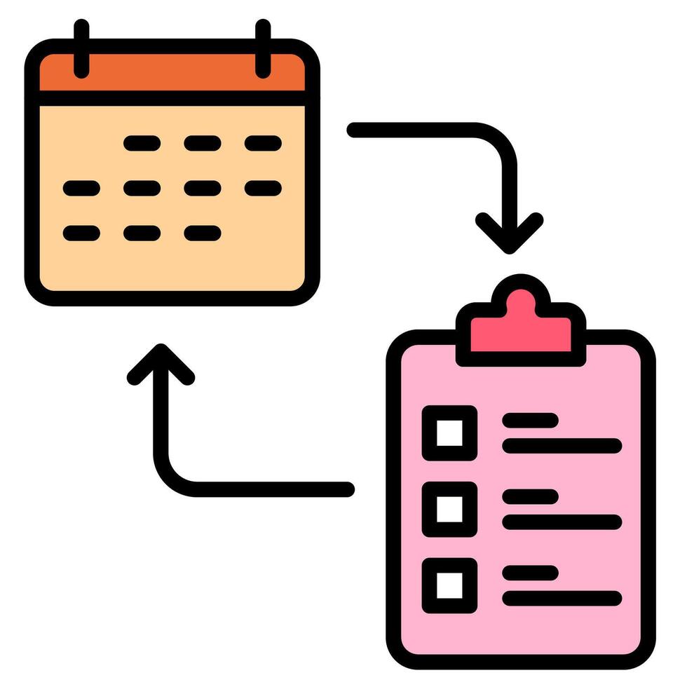 illustration of Scheduled Report vector