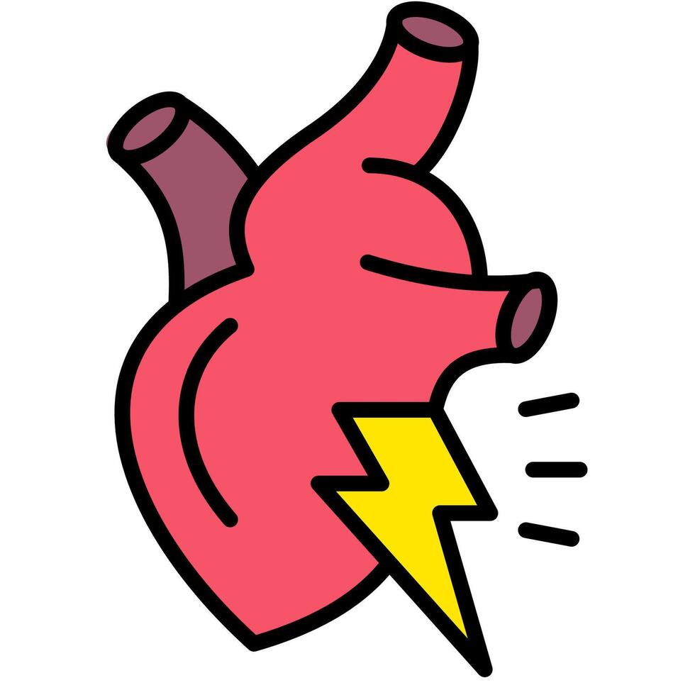 illustration of Hearth Attack symptoms vector