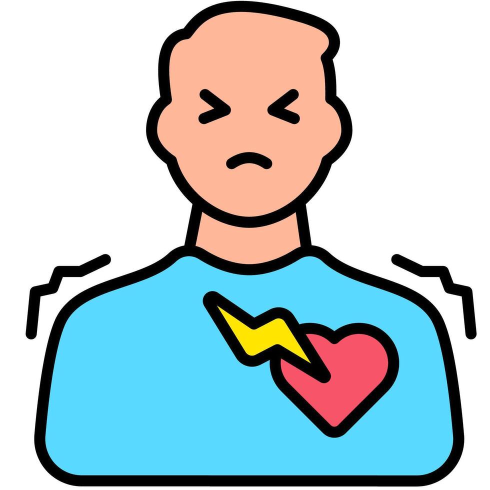 illustration of Hearth Attack patient vector