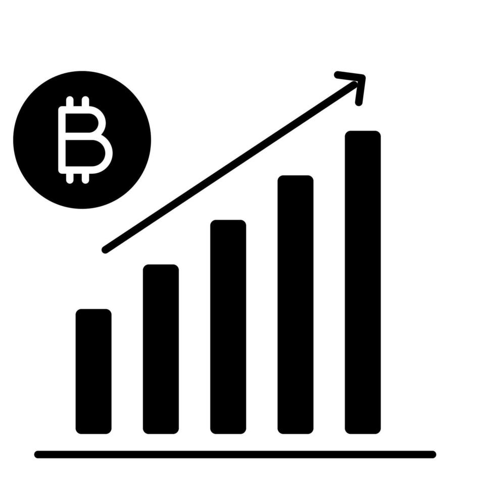 Cryptocurrency trade solid icon vector