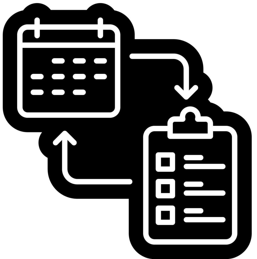 Scheduled Report sign vector