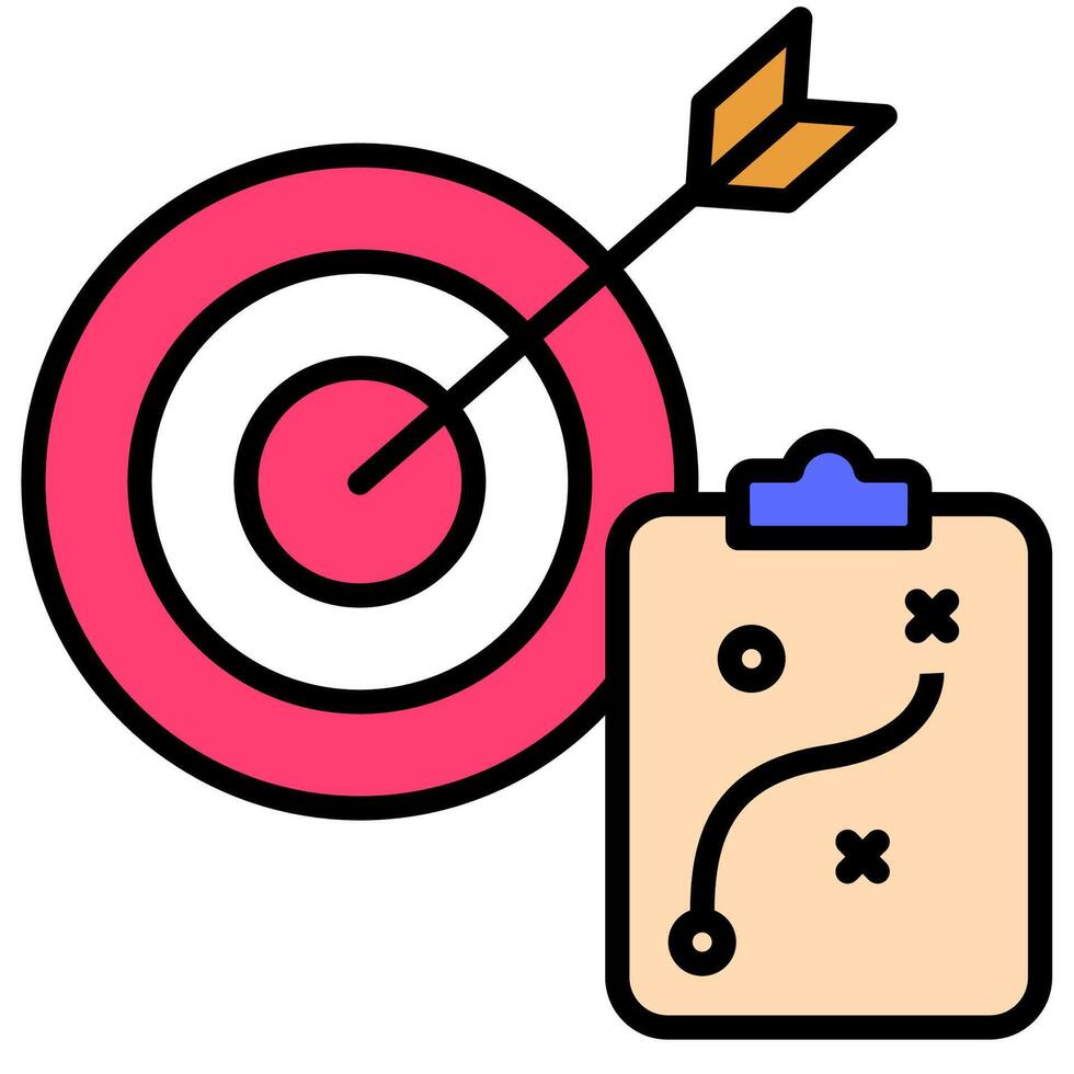 illustration of Business Plan goal vector
