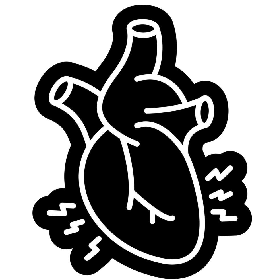 Heart Attack disease sign vector