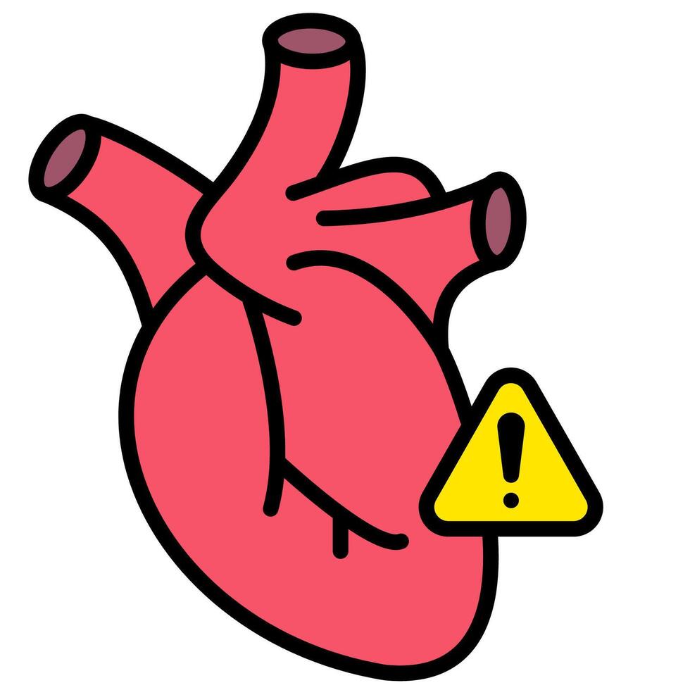 illustration of Hearth Attack illness vector