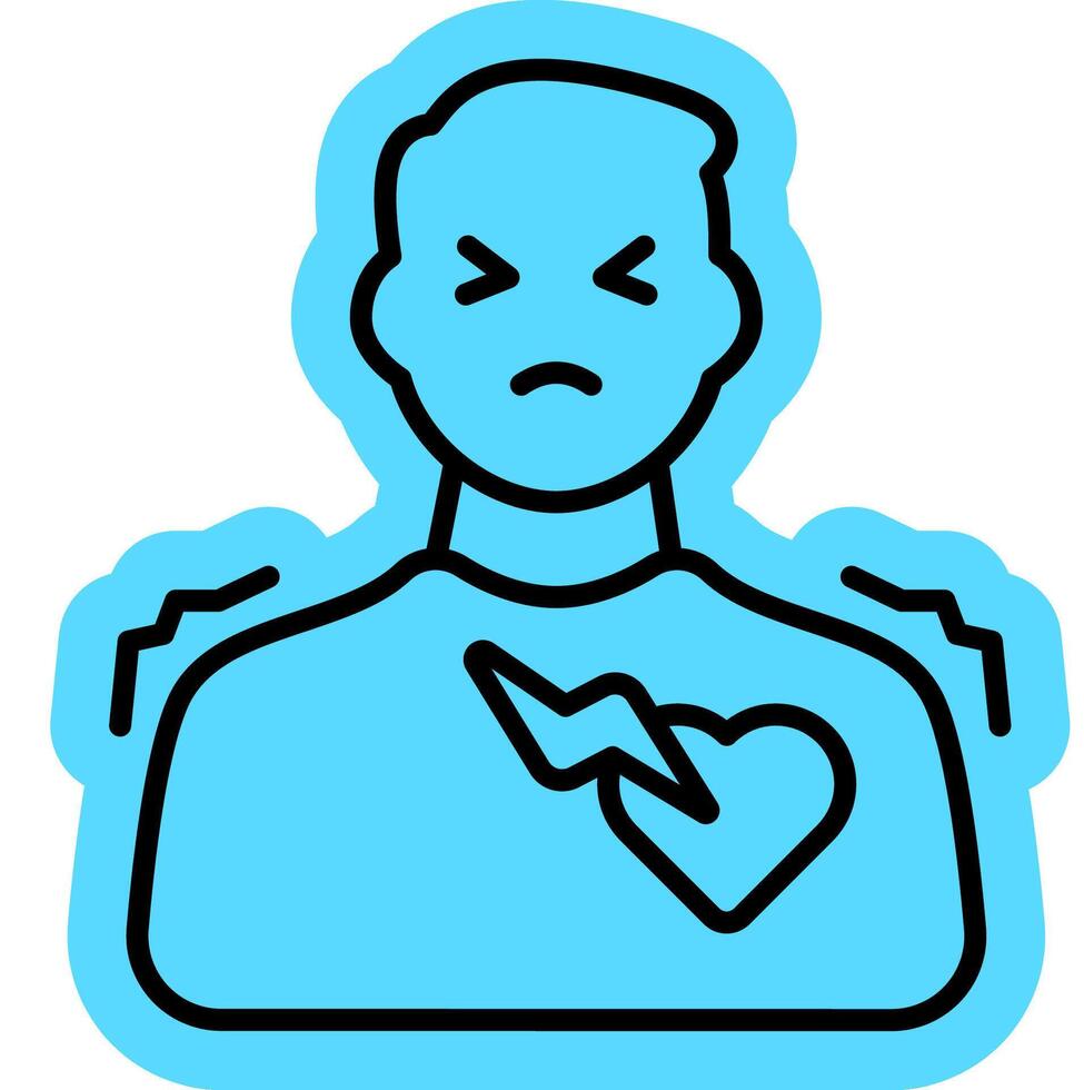 Hearth Attack patient icon vector