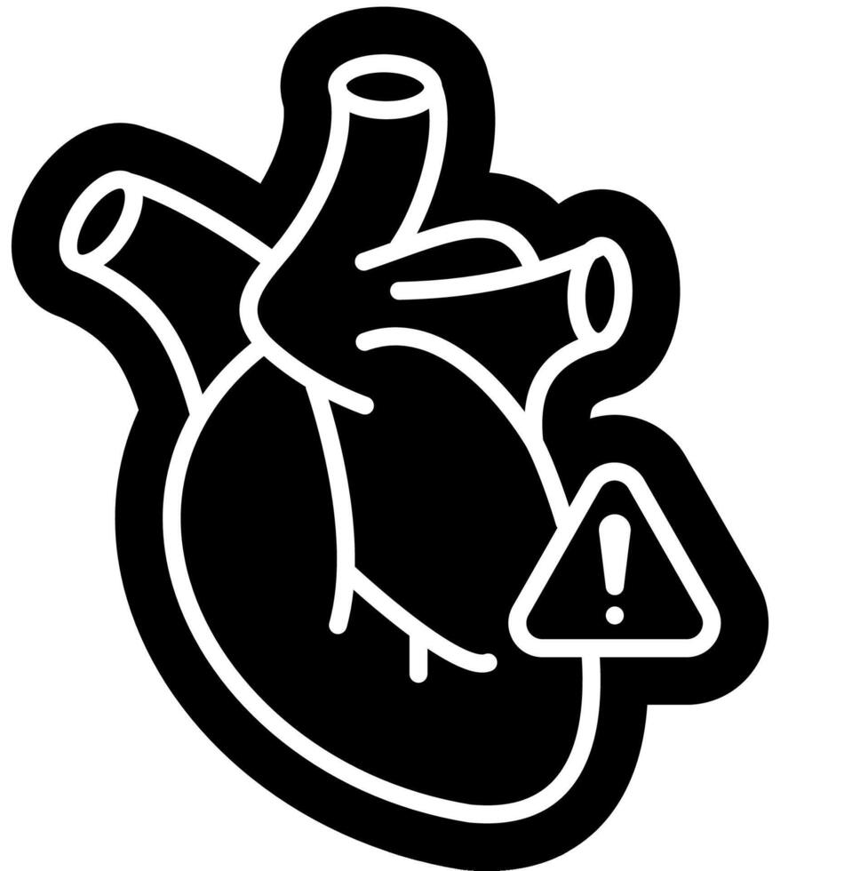 Hearth Attack illness sign vector