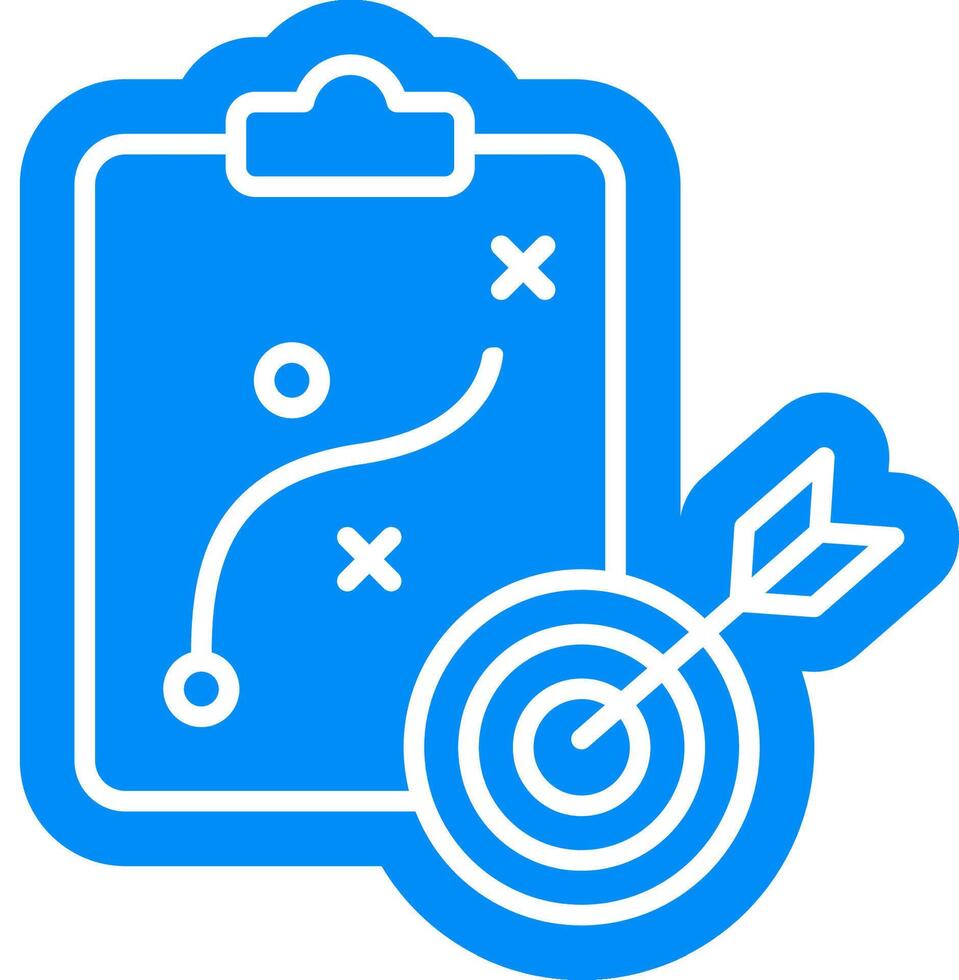 Business Plan board outline colour icon vector