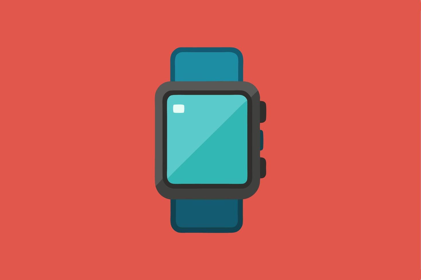 Elegant smartwatch illustration in flat design vector