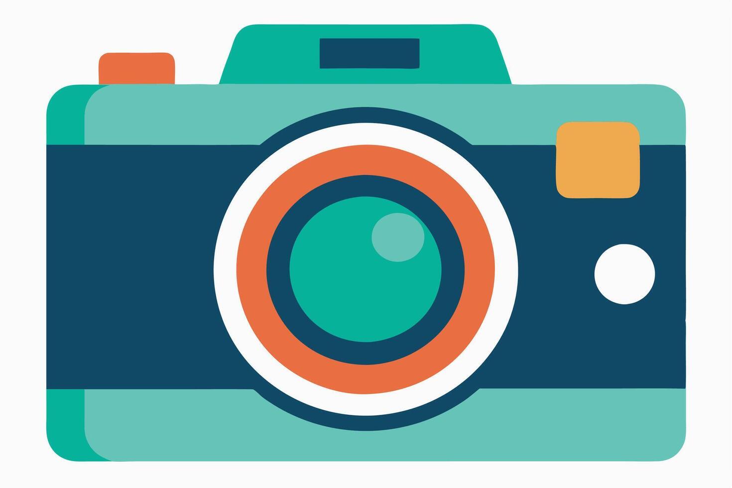 Flat digital representation of a multicolored camera vector