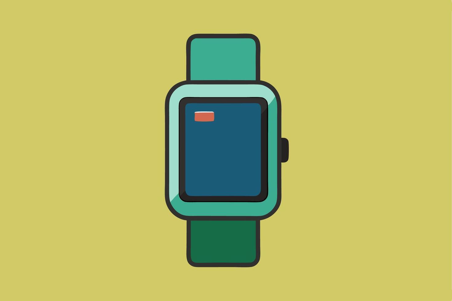 Contemporary smartwatch icon in flat style vector