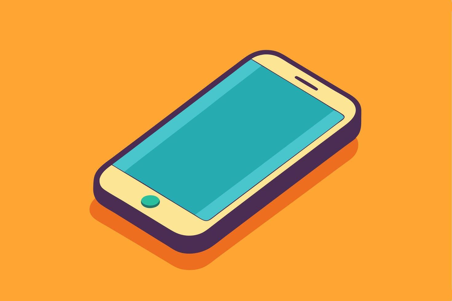 Elegant flat graphic of a smart device vector