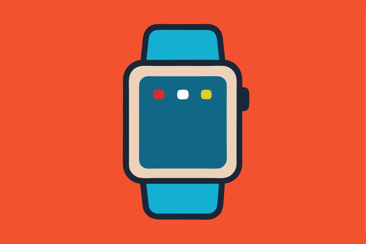 Minimal smartwatch icon with a flat aesthetic vector