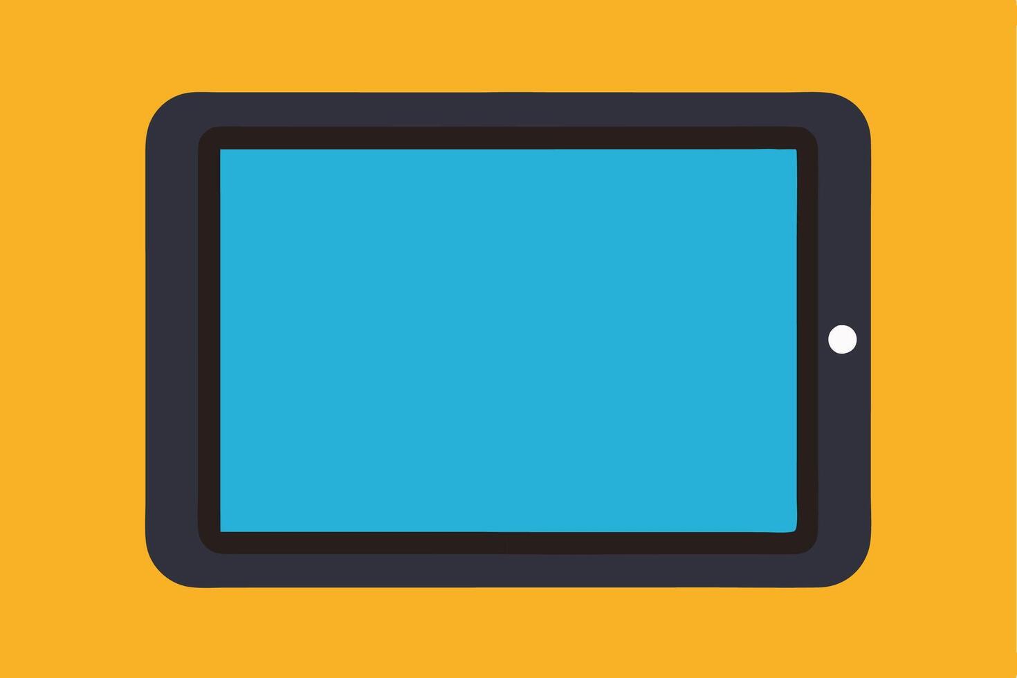 Contemporary tablet icon in flat style vector