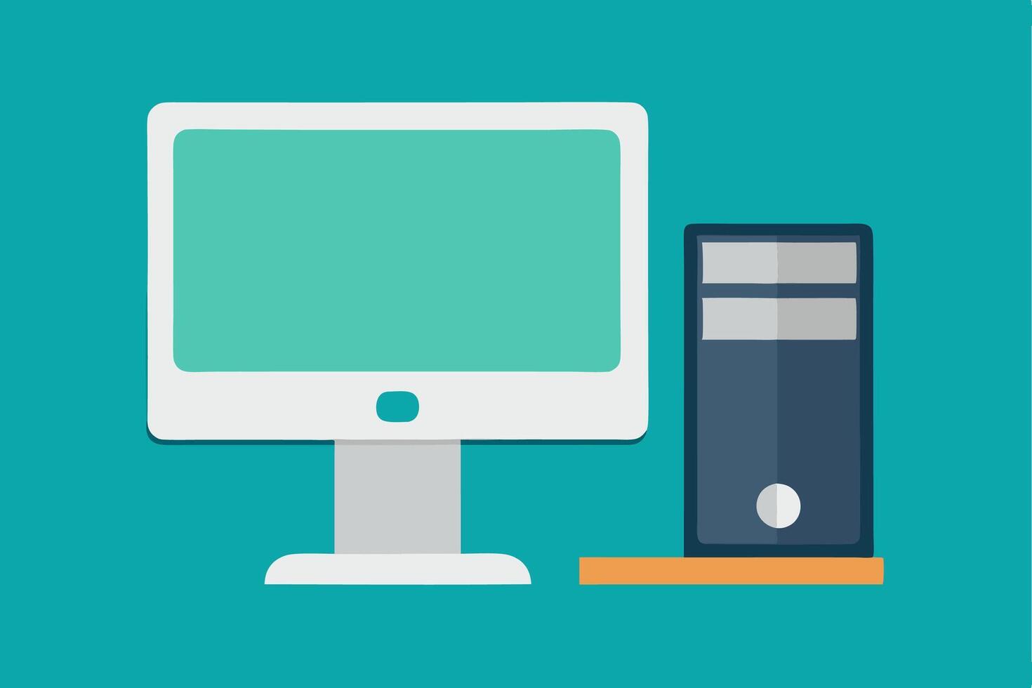 Clean and modern computer display artwork vector
