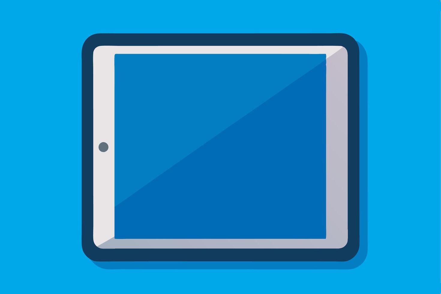 Simple flat illustration of a sleek tablet vector