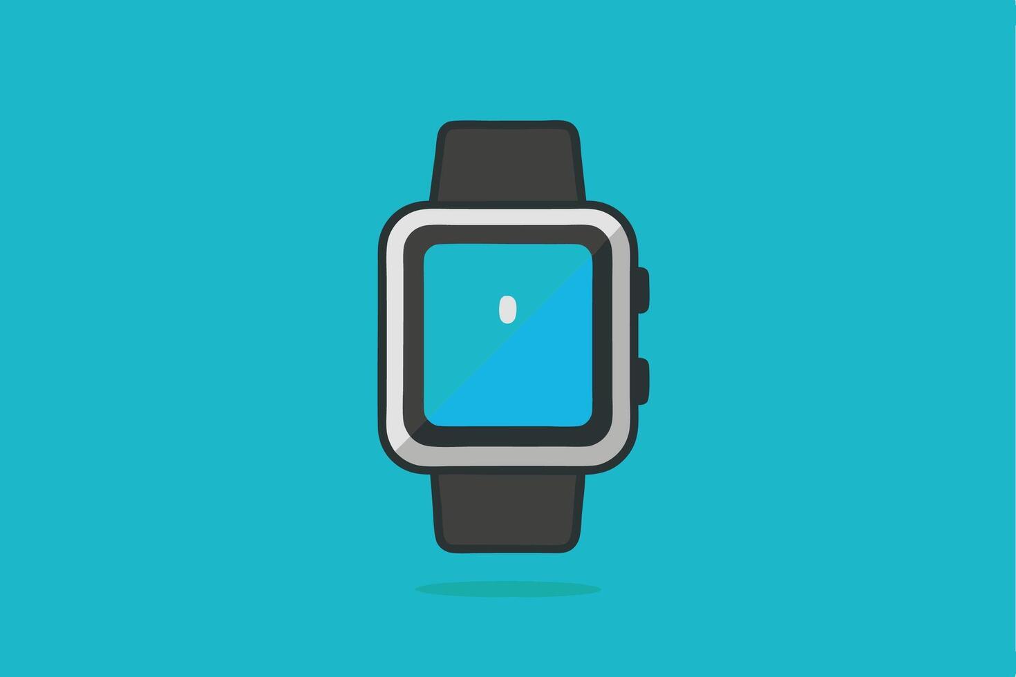 Minimalist flat design of a modern smartwatch icon vector