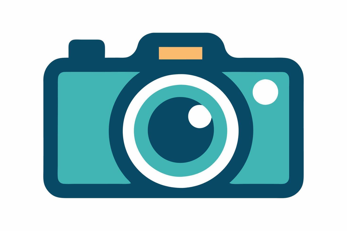 Flat style depiction of a vivid camera vector