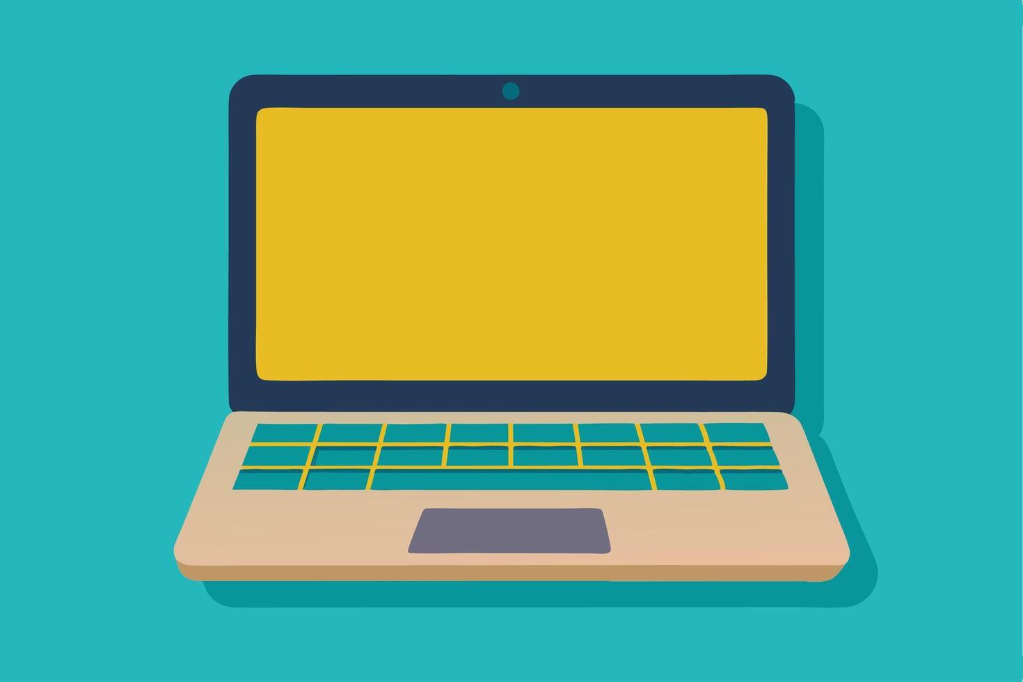 Elegant flat graphic of a sleek notebook vector