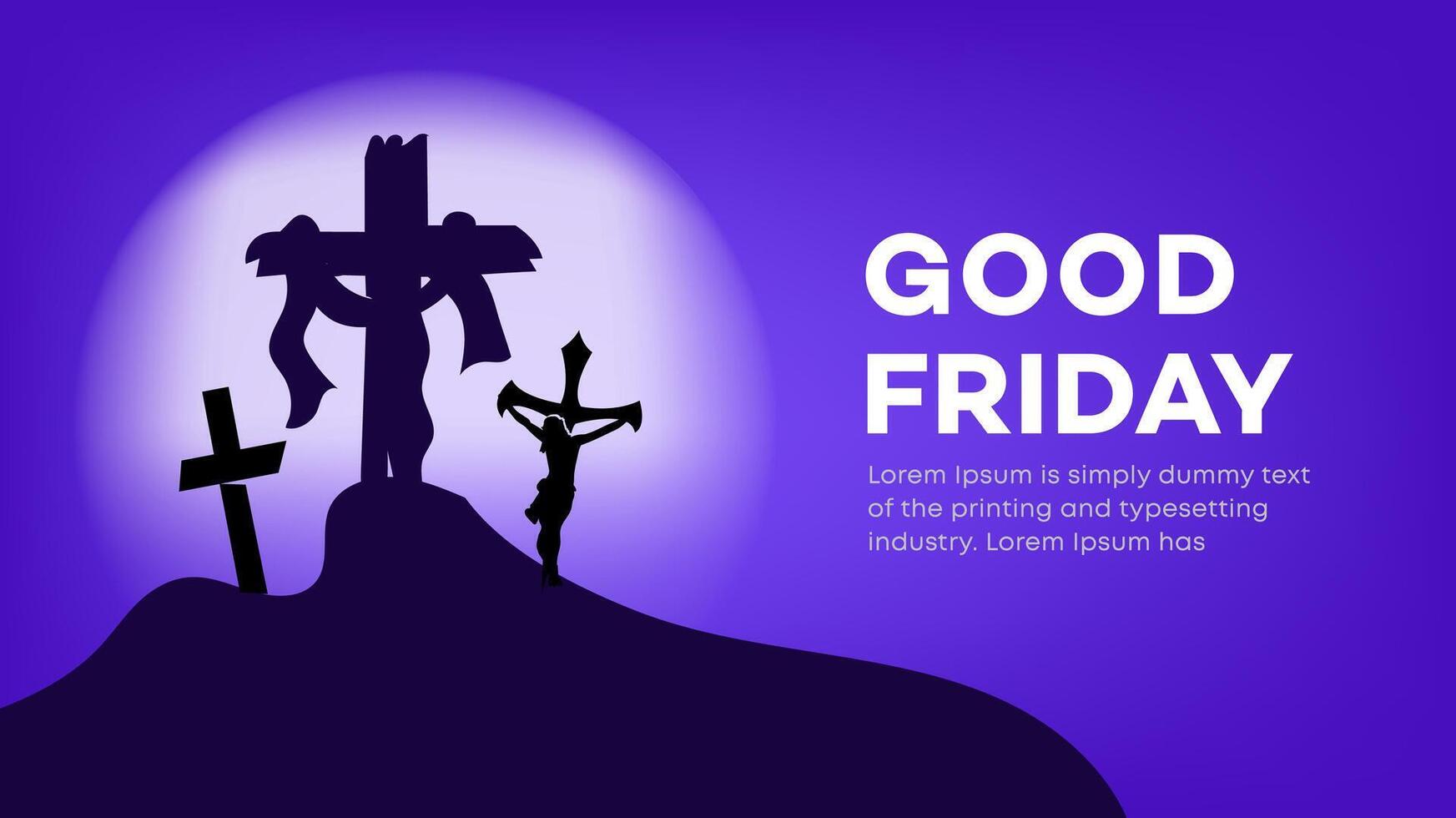 Good Friday Crucifixion, Cross, Silhouette, Hill, Religious, Faith, Remembrance, Sorrow, Sacrifice, vector