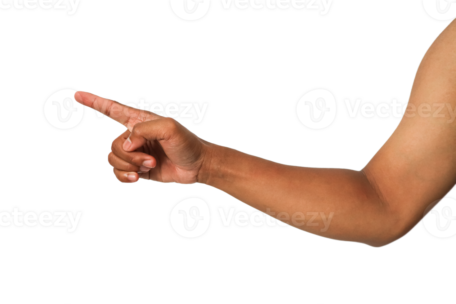 a man pointing with his finger on a transparent background png