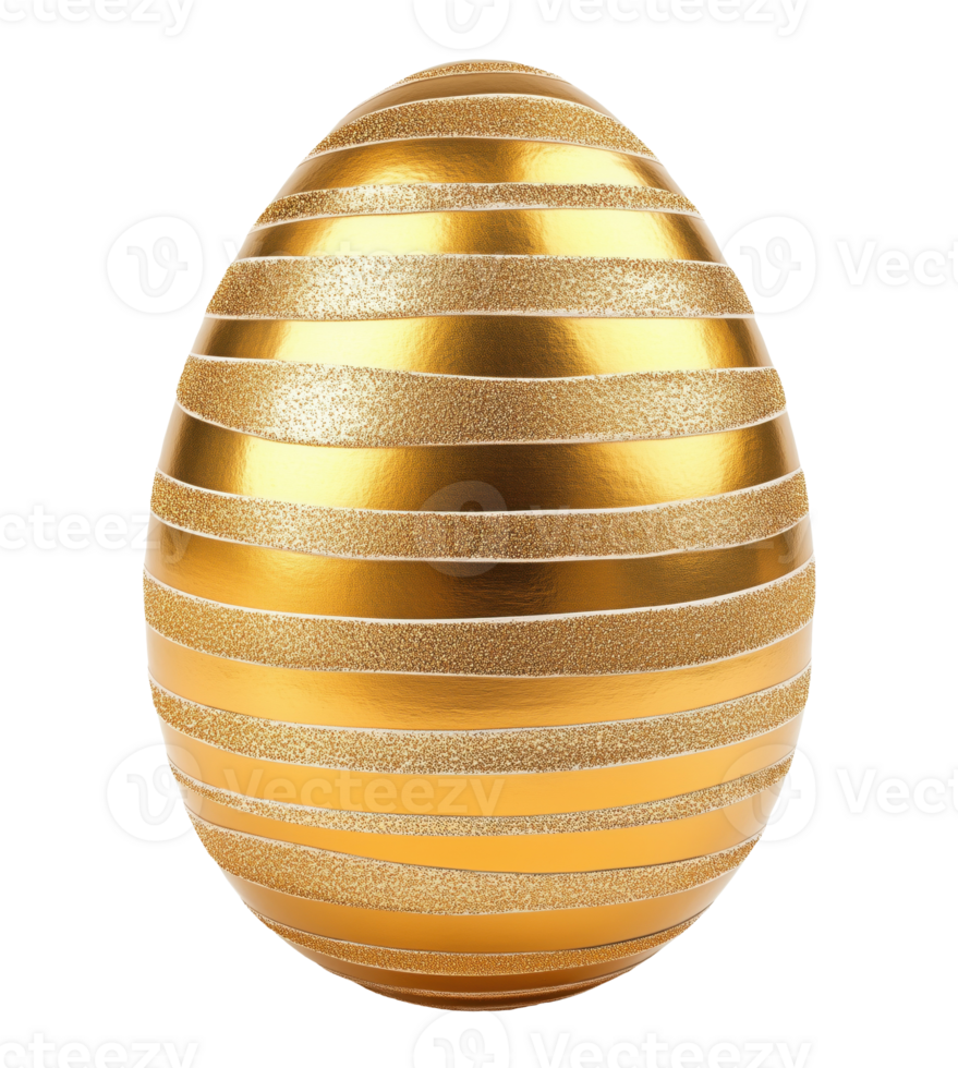Gold Easter Egg with Stripes png