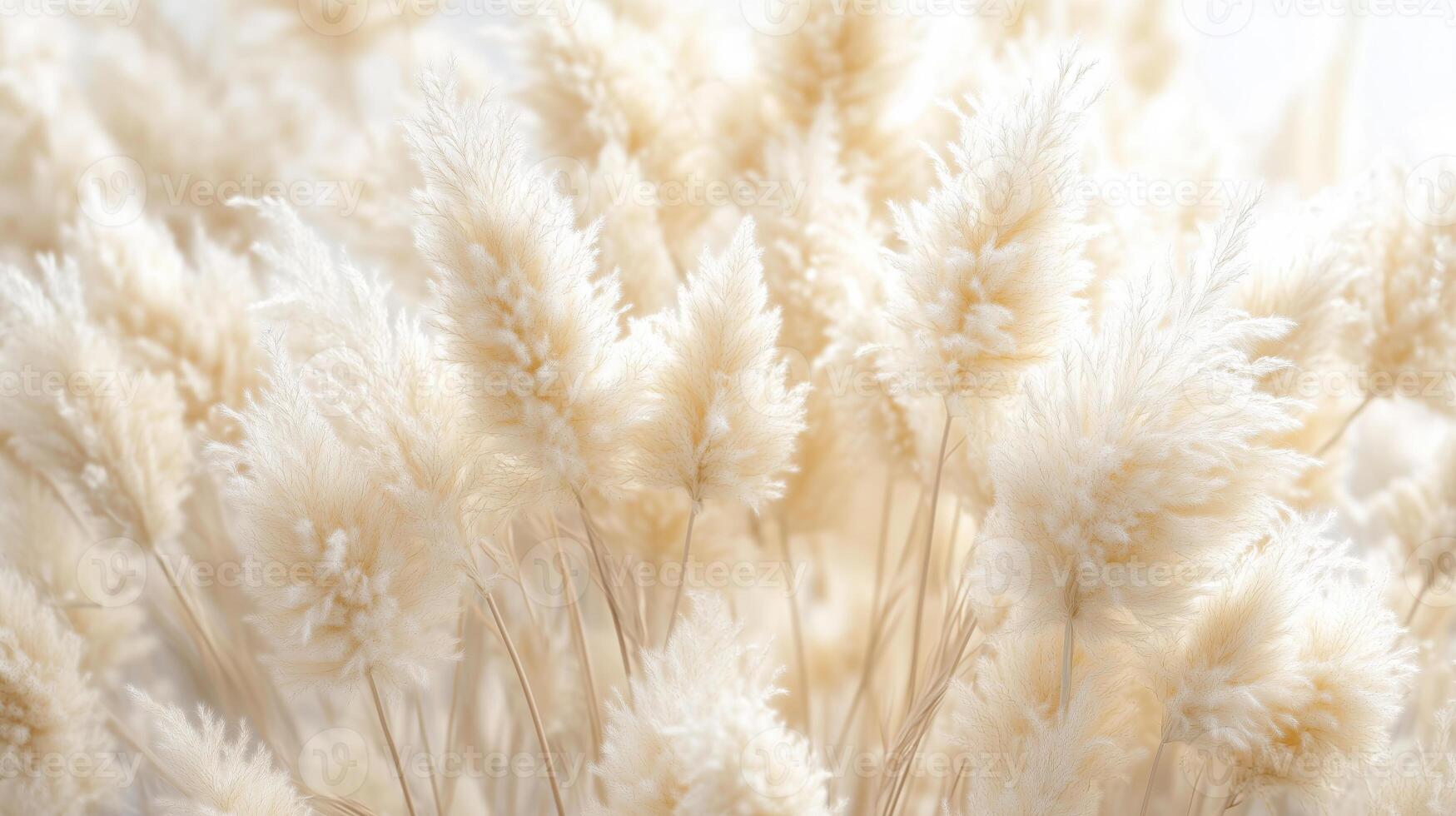 A detailed close-up of soft, feathery pampas grass with delicate texture photo