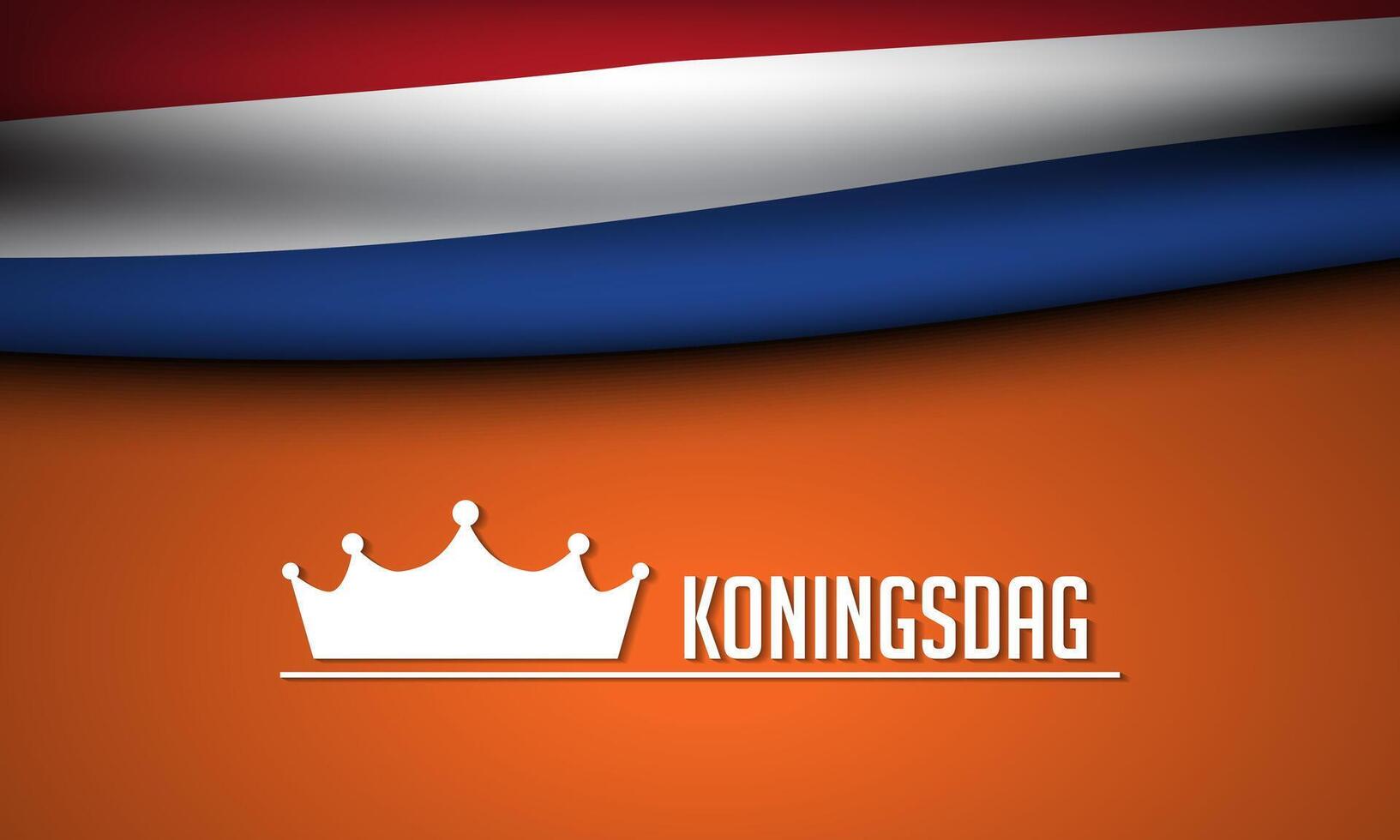 Poster or banner design for Dutch King's Day Celebration. vector