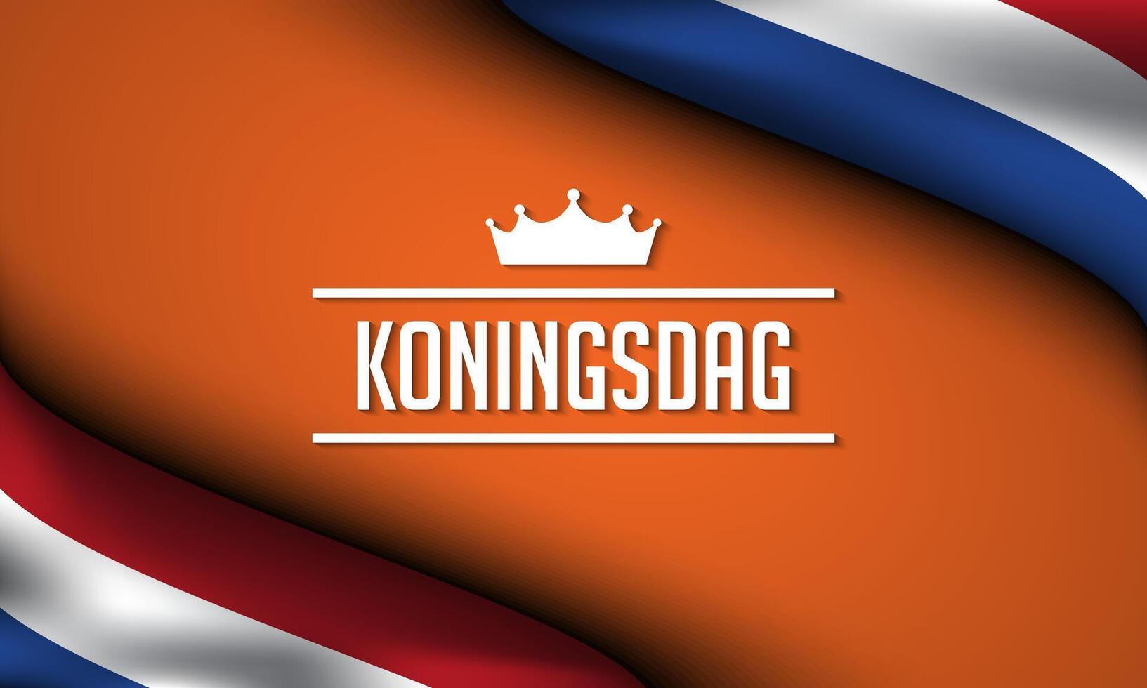 Greeting card design for Netherlands King's Day celebration. vector