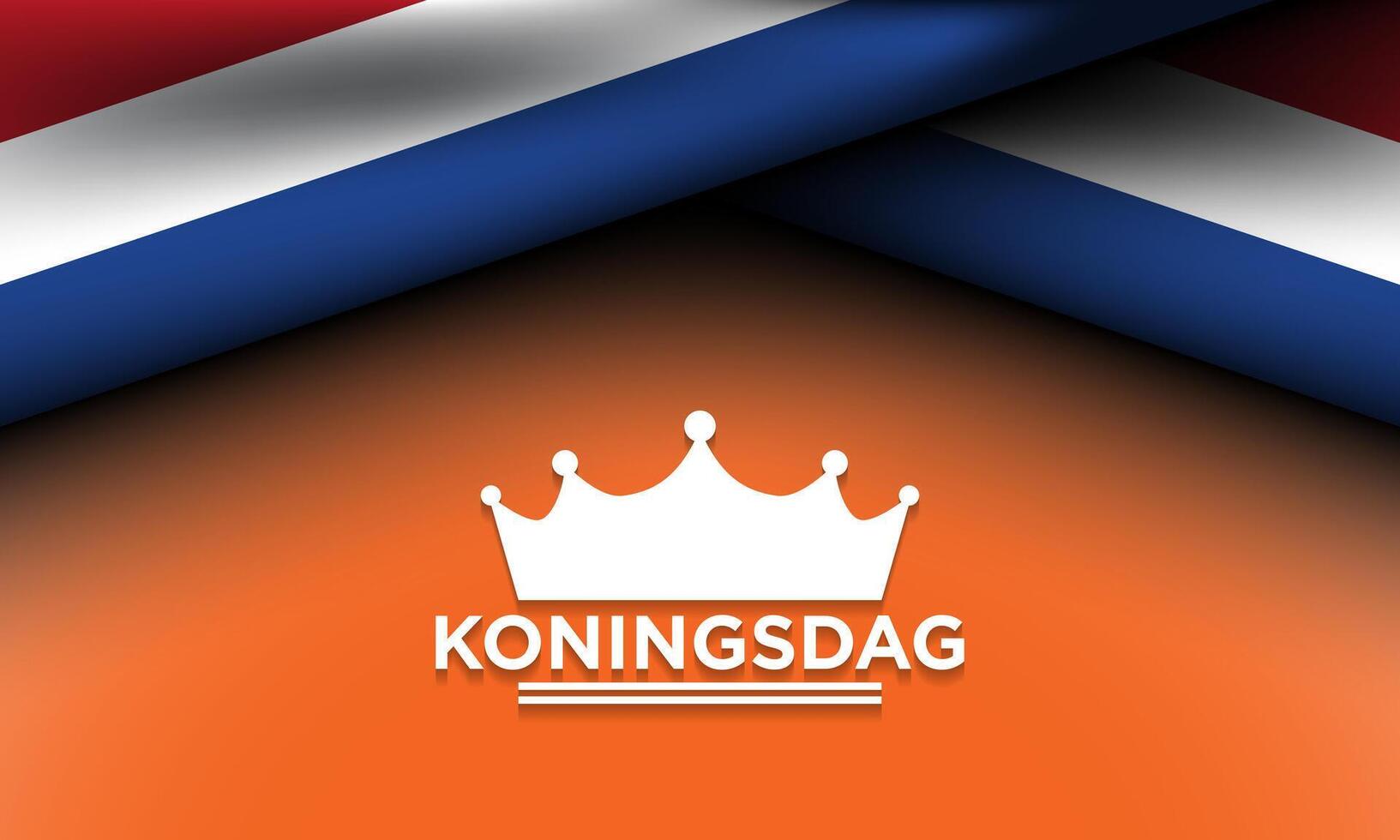 Dutch King's Day Background Design. vector