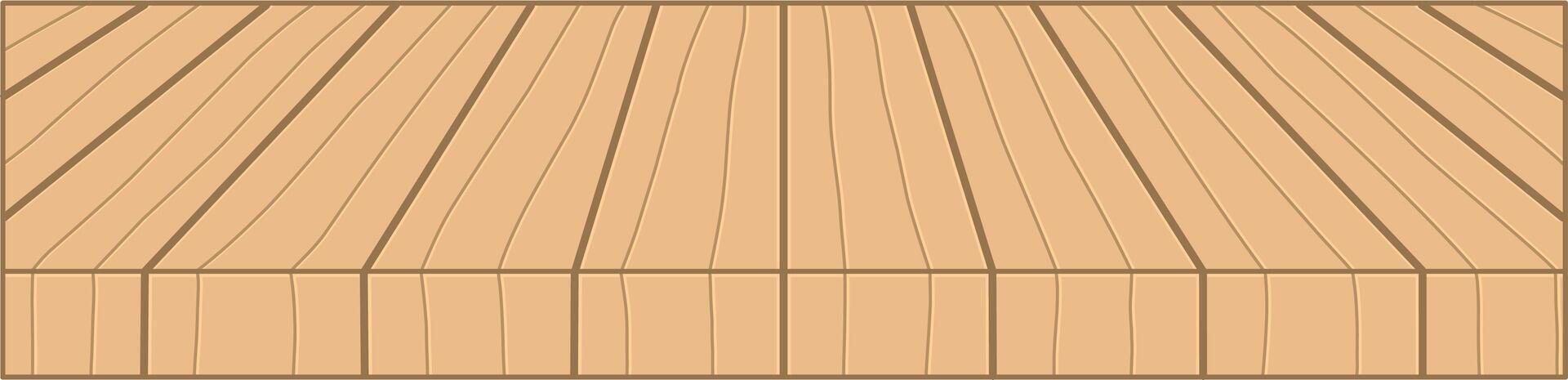 Brown Wooden Table. Flat and Simple Style. vector