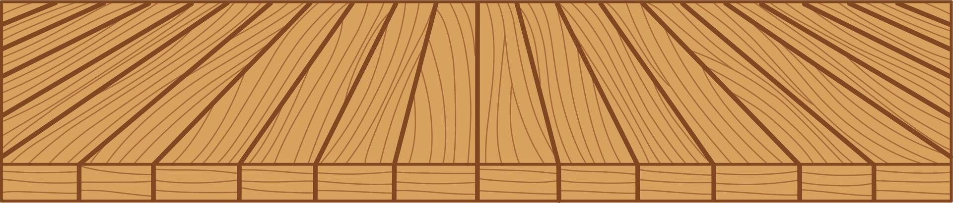 Brown Wooden Table Top. Flat and Simple Style. vector