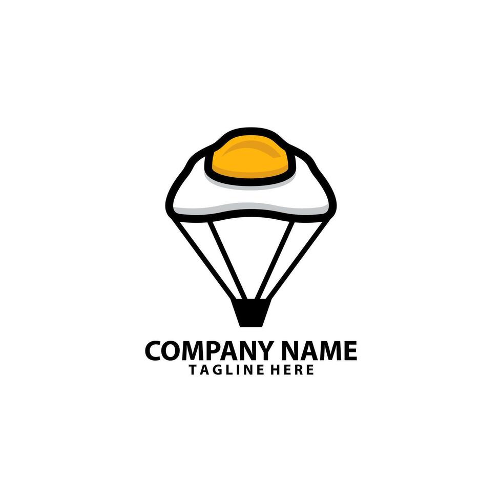 balloon egg logo design vector