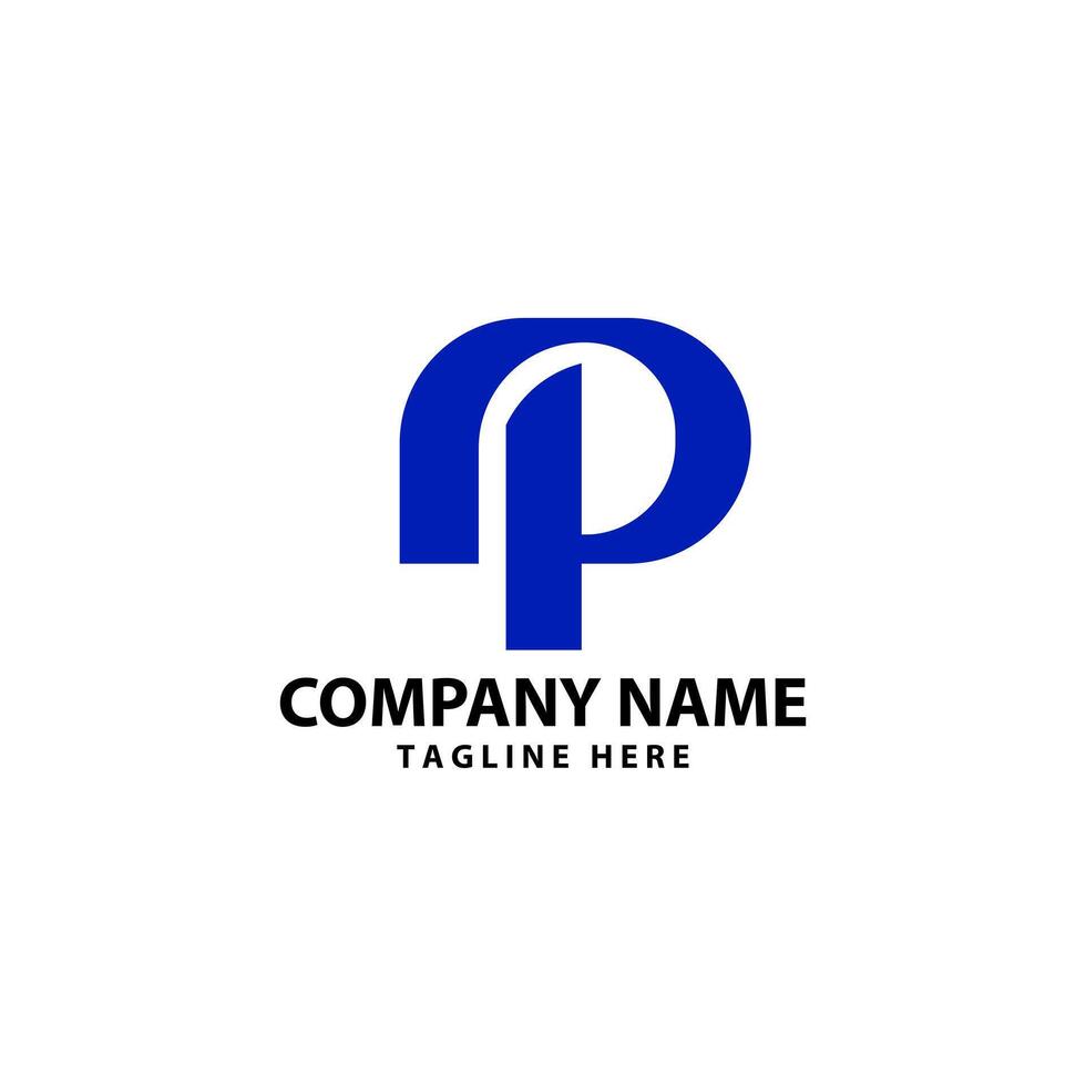 initial NP linked logo design vector