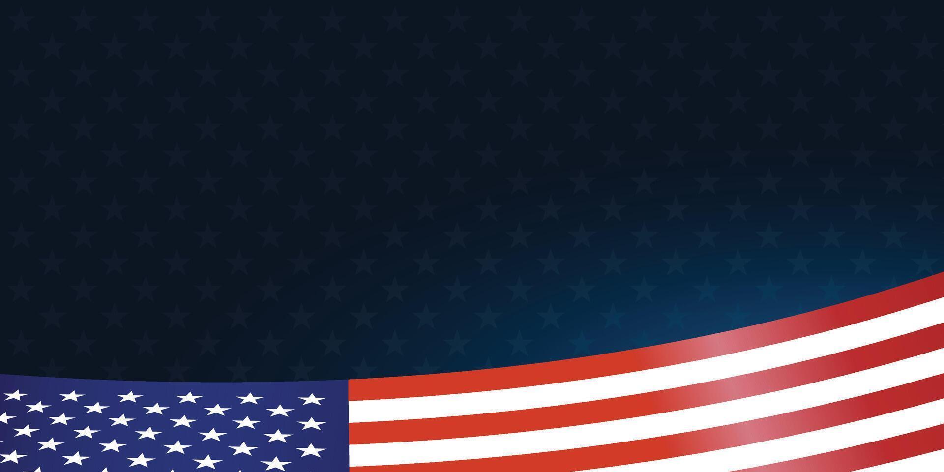 Waving flag of American isolated. template for banner, card,advertising, promote, TV commercial, ads, web design, poster vector