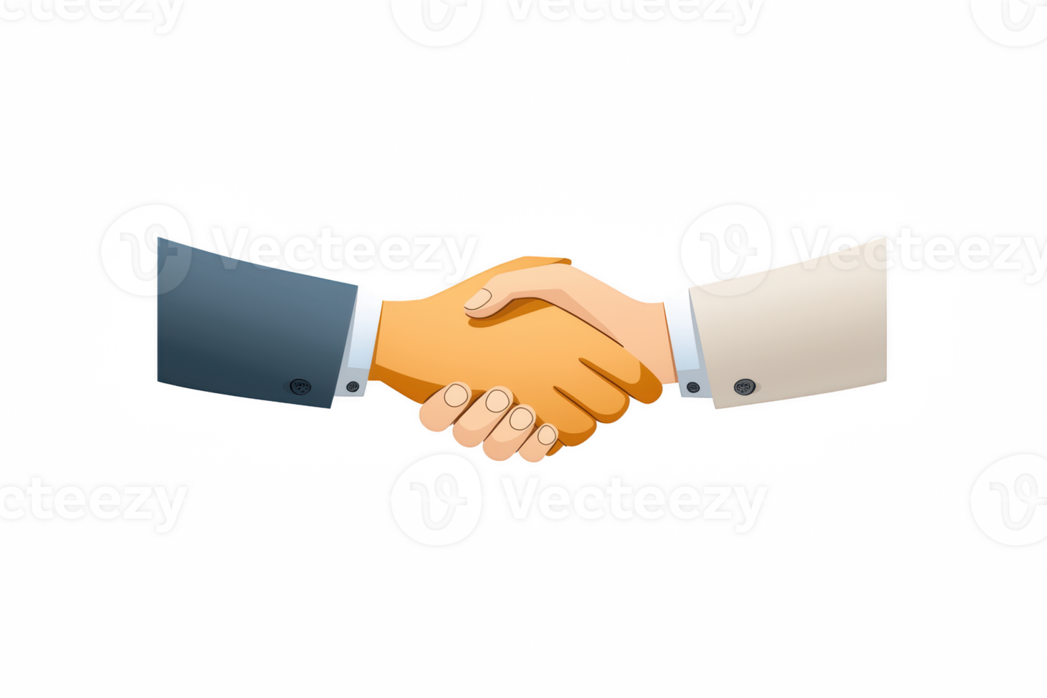 A handshake symbolizing partnership and agreement, featuring two hands in different colors and styles. This conveys trust and collaboration in business settings png