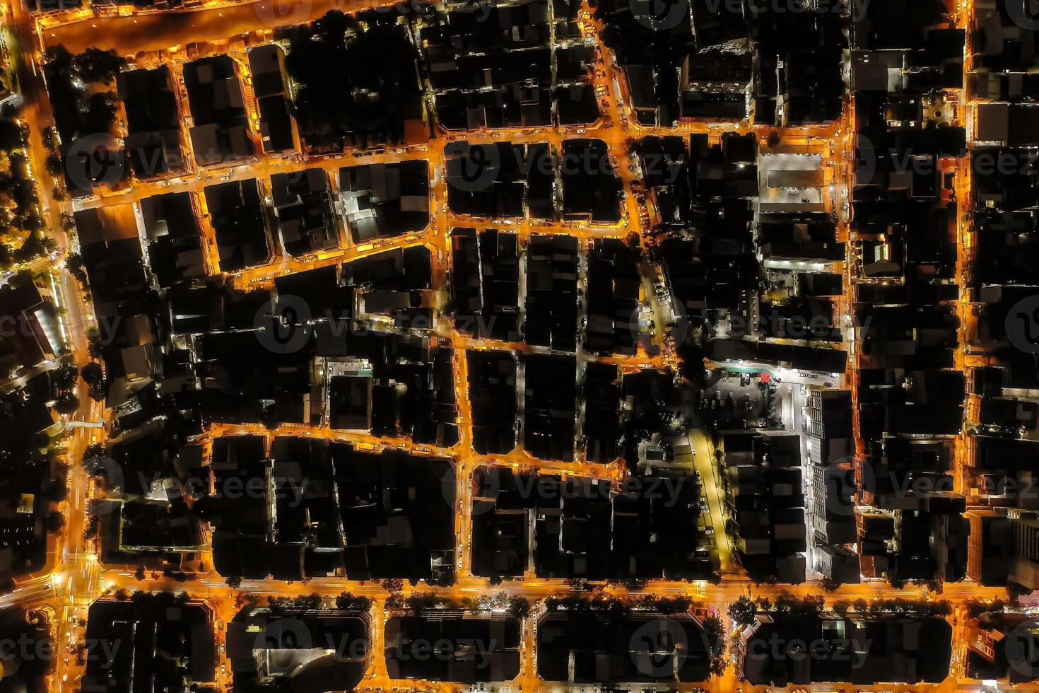 Night shot topview reveals the endless maze of houses and housing that make up the bustling city of Bangkok, each one teeming with activity. shot date 22 Nov 2018 photo