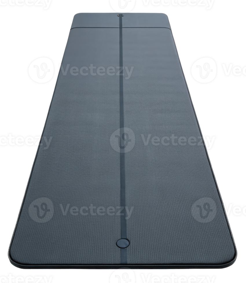Black exercise mat for yoga on a transparent background png