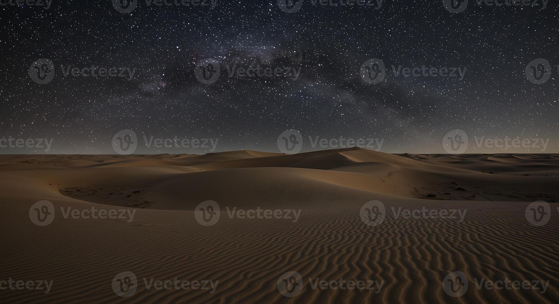 Desert Dunes Under the Milky Way Galaxy at Night Exploration photo