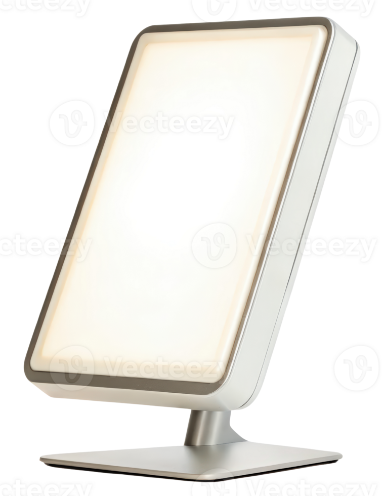 Modern bright light therapy lamp on a transparent background png