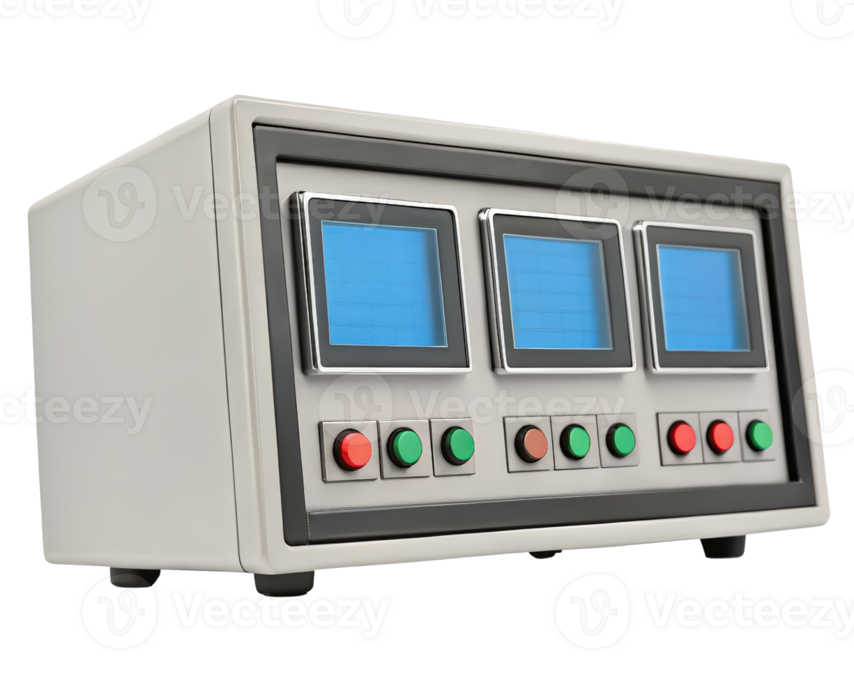 Industrial control panel on a transparent background png