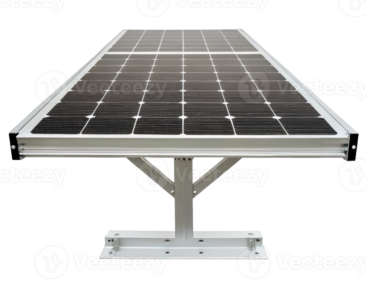 Solar panel on stand on a transparent background png