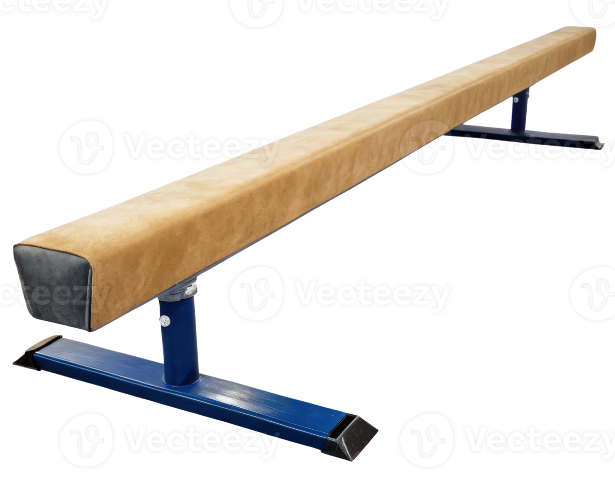 Tan gymnastics balance beam on a transparent background png
