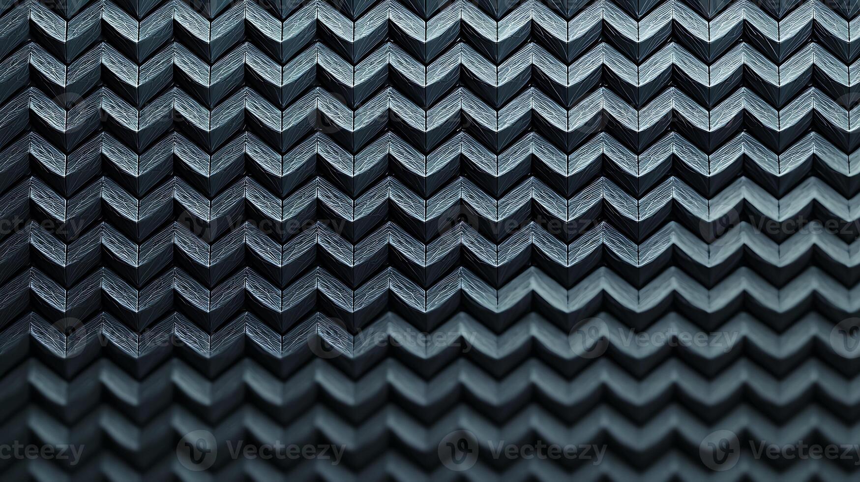Close-up of textured black zigzag pattern on a surface, showcasing depth and design intricacies photo