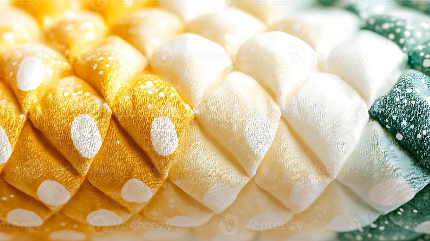 Close-up view of a colorful textured surface resembling a reptile's scales, showcasing vibrant colors photo