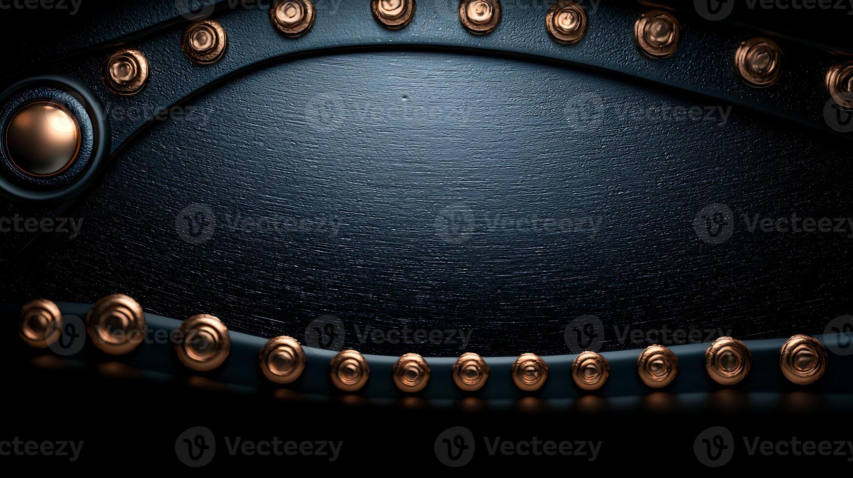 Close-up view of a metallic surface with rivets and a textured background, showcasing industrial design photo