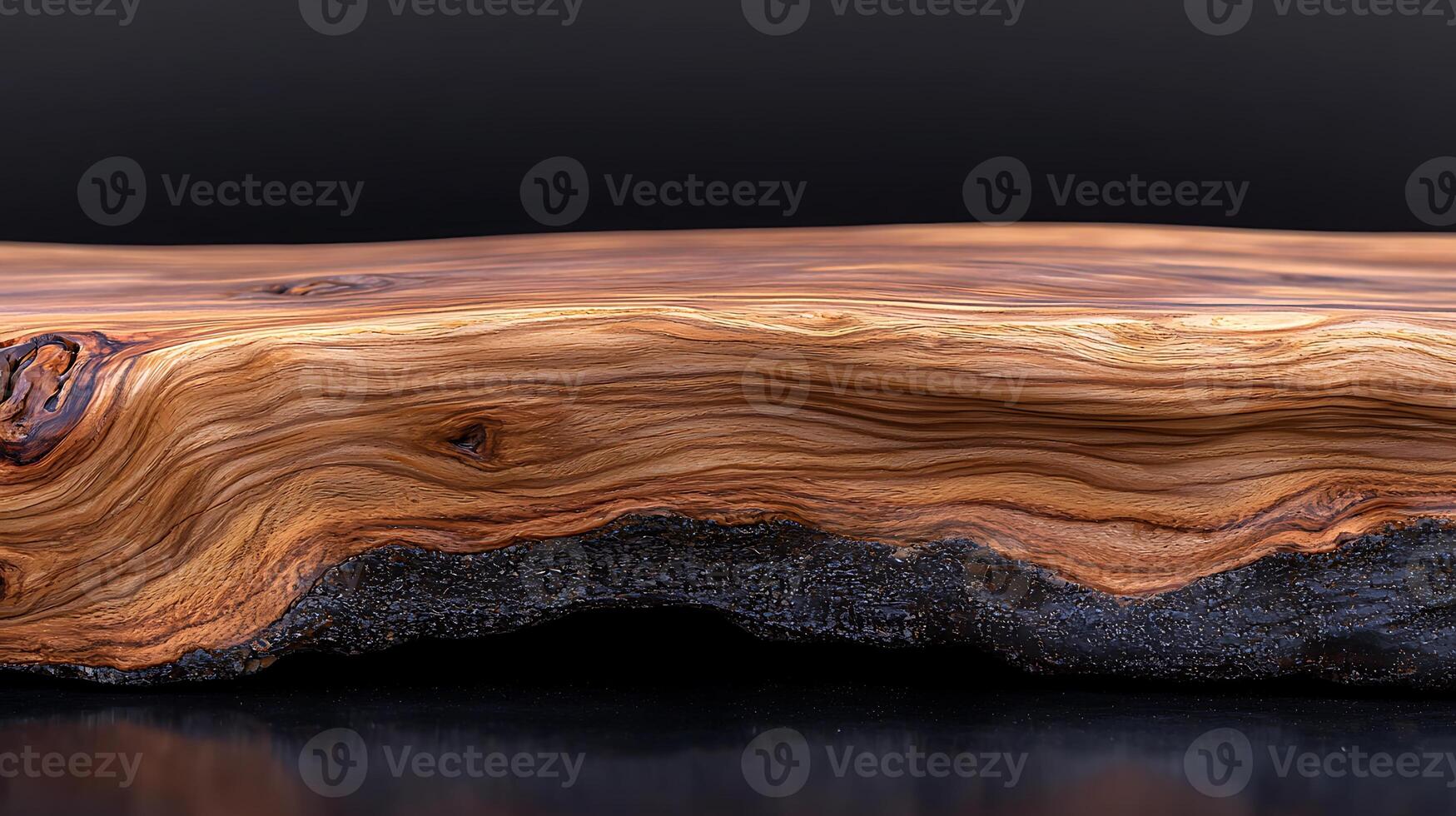 Close-up view of a beautifully grained wooden surface showcasing natural patterns and textures photo