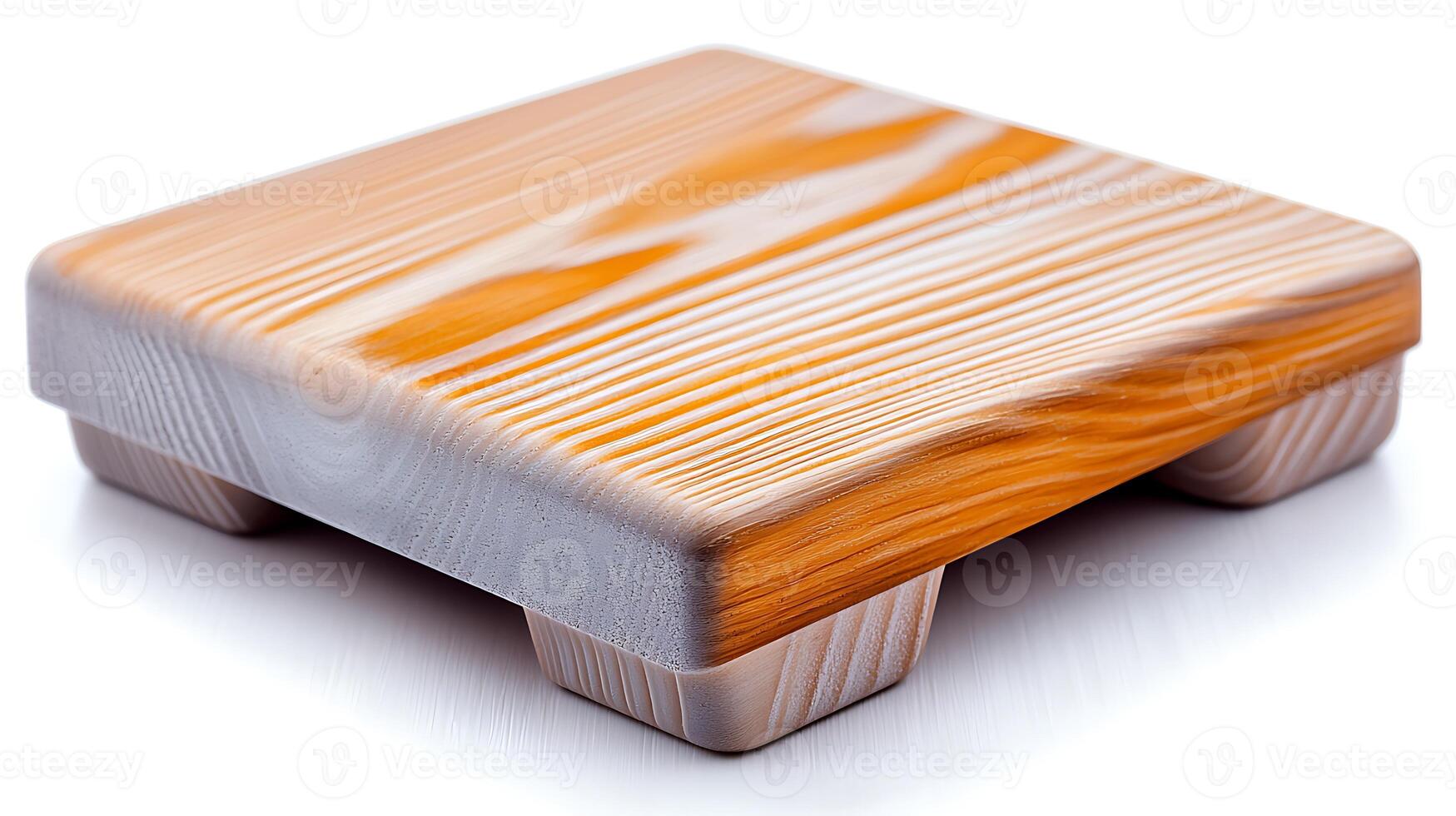 Close-up view of a smooth wooden pallet with natural grain patterns, showcasing craftsmanship photo
